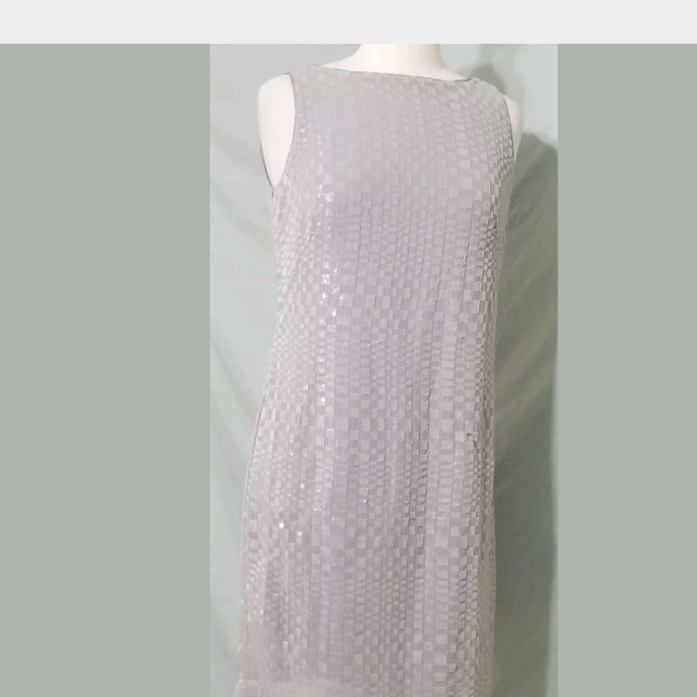 Ralph Laureb Gray Sequin Cocktail Dress Sz 8